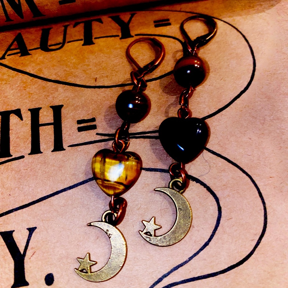 Handmade Genuine Tigers Eye Earrings
